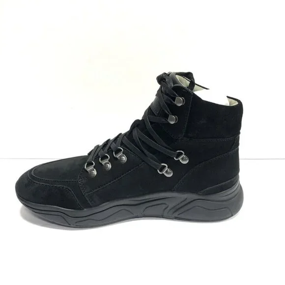 All Saints Men’s Brant Black Leather Ankle Boots Size 10 M